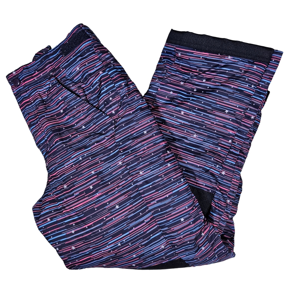 L.L. Bean Girls Navy Stripe Star Jogger Sweatpants - Pink & Blue